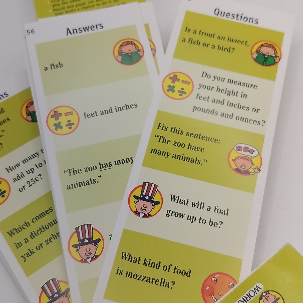 Brain Quest Q&A Grade 1 (Decks 1 & 2) and Grade 2 (Deck 1) Revised 3rd Ed 2005 - Picture 10 of 14